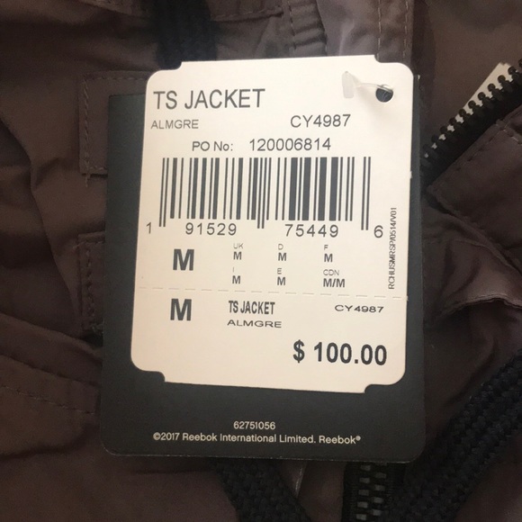 NWT Reebok Training Supply Jacket - Picture 4 of 4